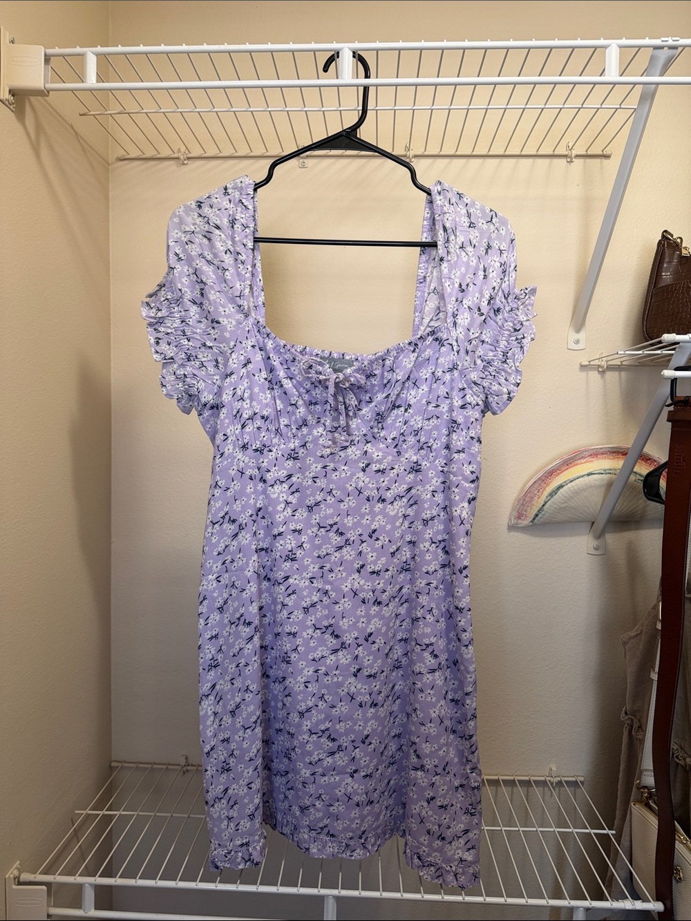 Lilac floral mini